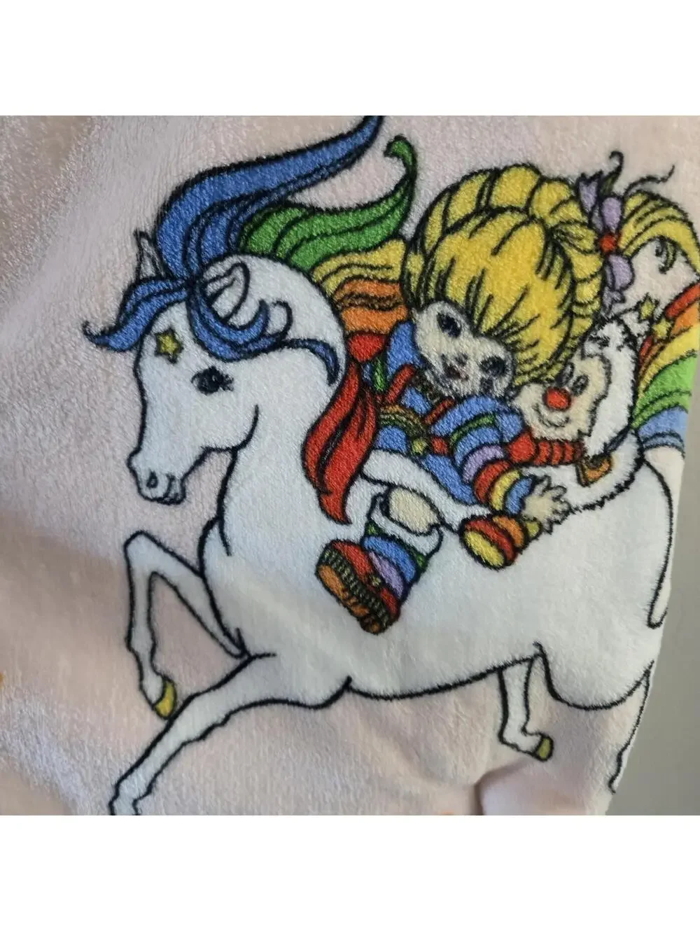 Rainbow Brite Plush Soft Plush Pink Throw Blanket 50